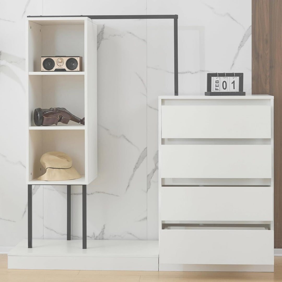 Schubladen an dem Kleiderschrank mit 140 x 40 x 135 cm