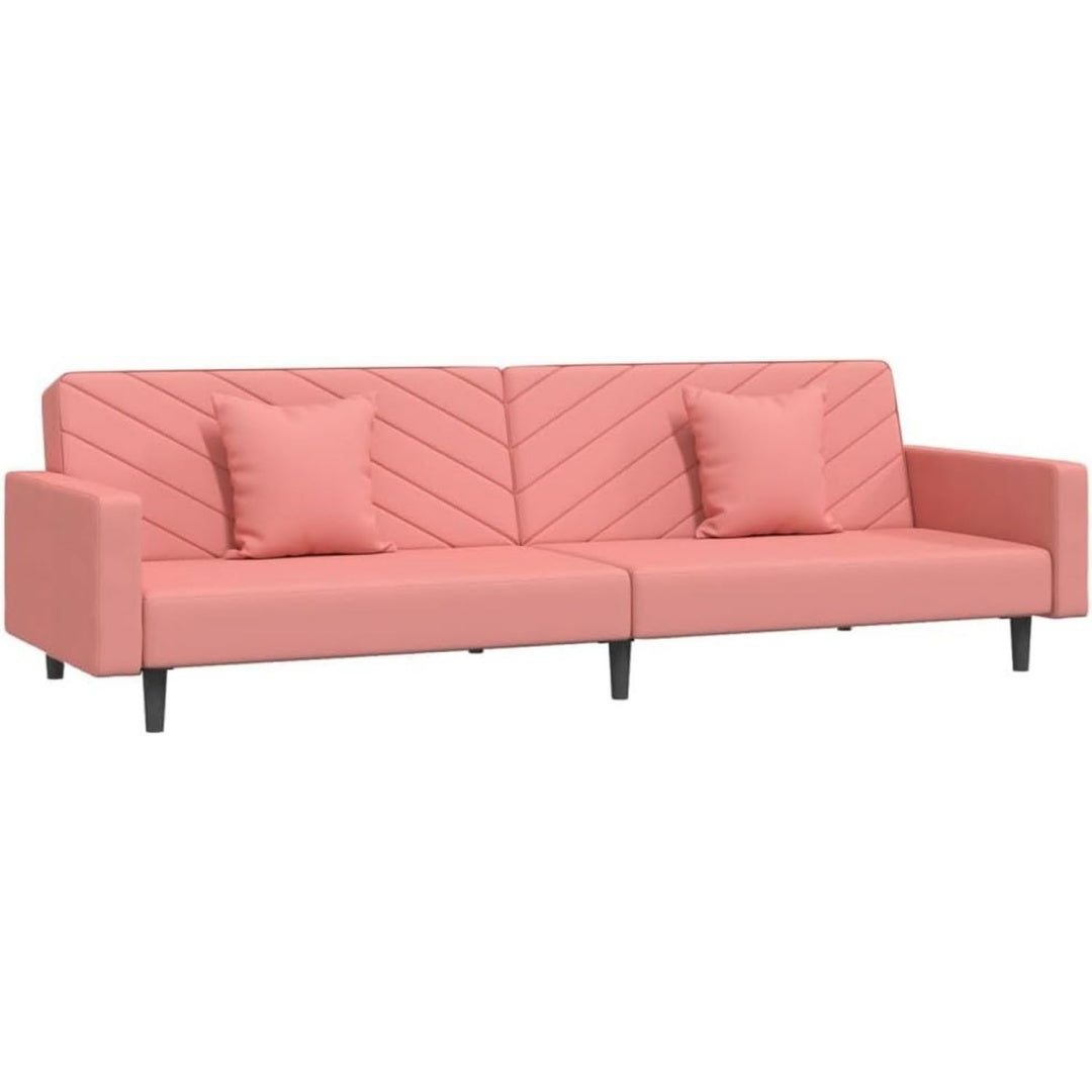Sofa mit den Massen 220 x 84.5 x 69 cm in Rosa