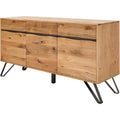 Sideboard aus Massivholz mit einem Metallgestell