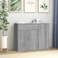 Sideboard in Eichenbraun und Grau mit den Massen 88 x 30 x 70 cm