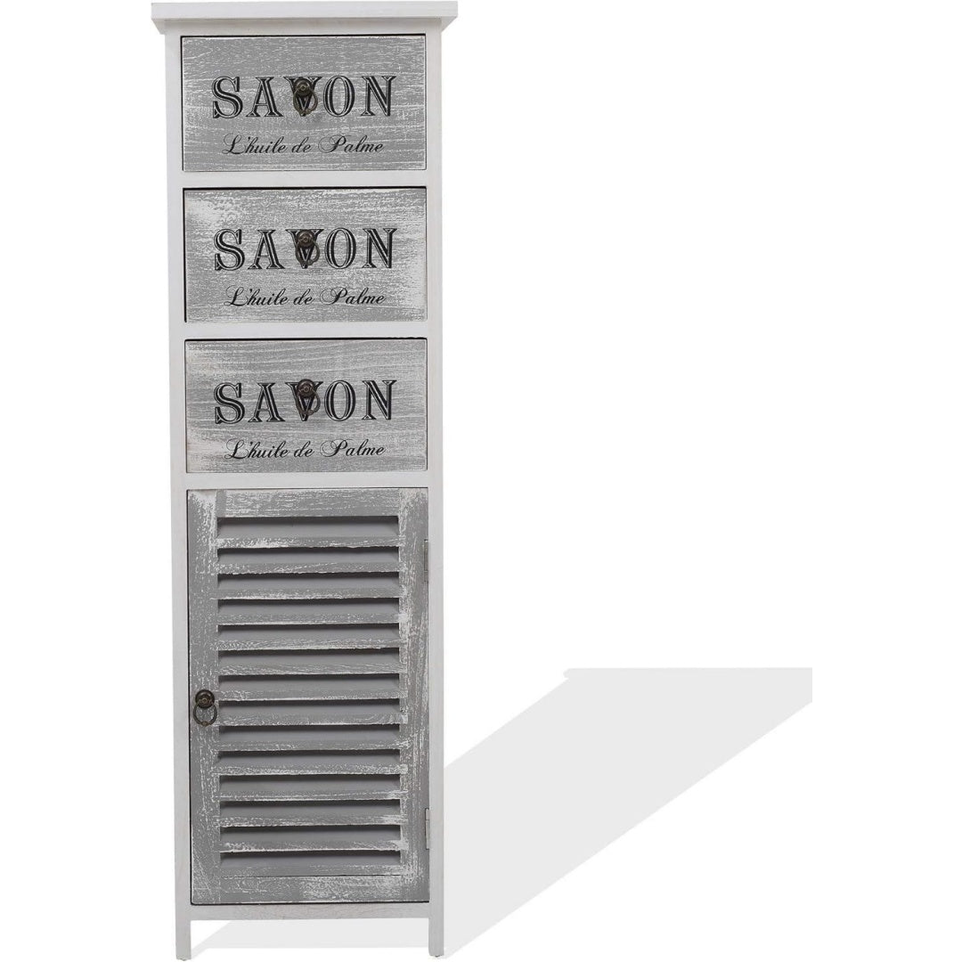 Der Hochschrank nimmt mit 102 x 32 x 27 cm Gestalt an