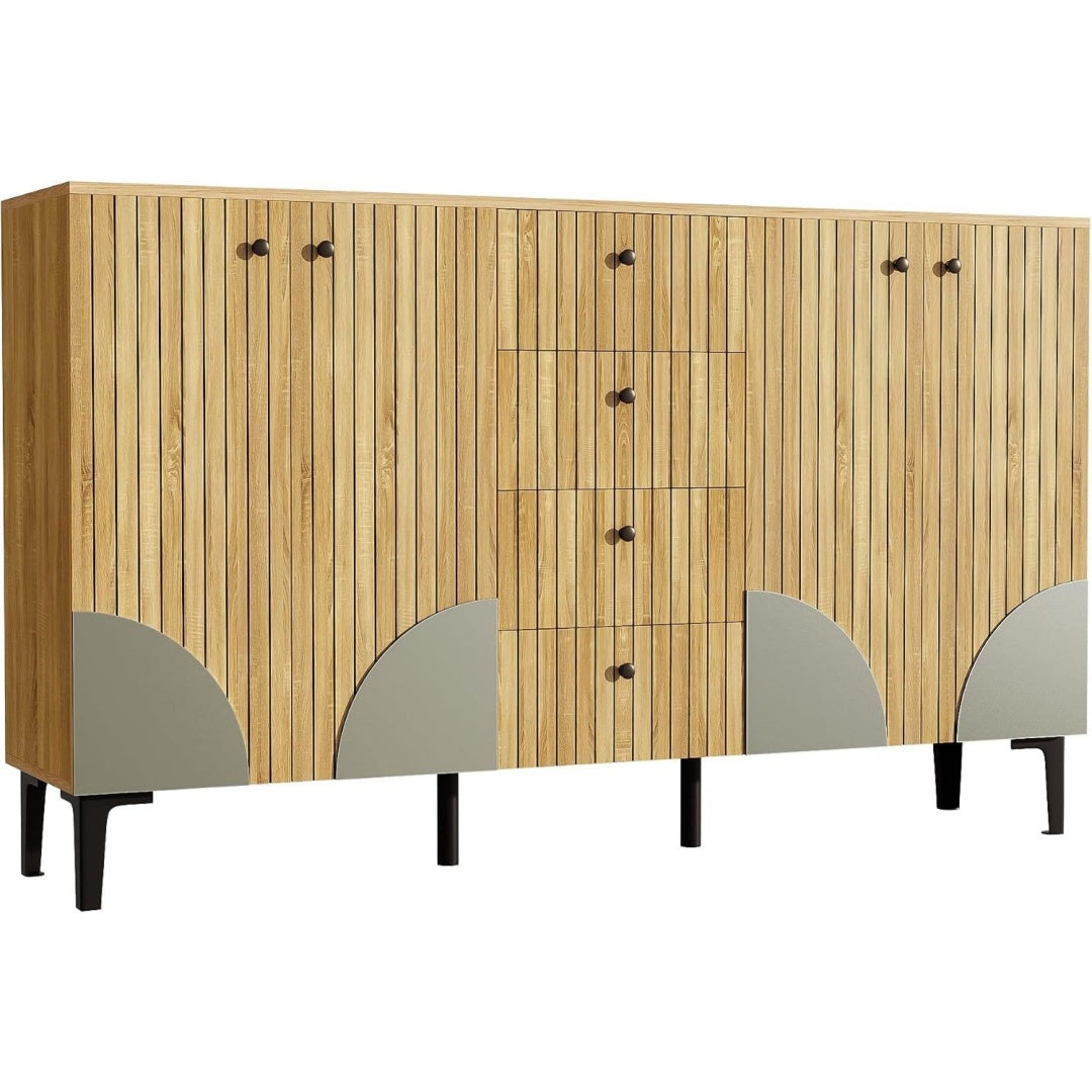 Sideboard mit 4 Tueren, 4 Schubladen und geschlossenem Stauraum
